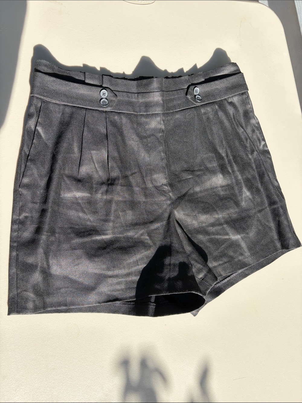 Express Black High-Waist Tailored Shorts